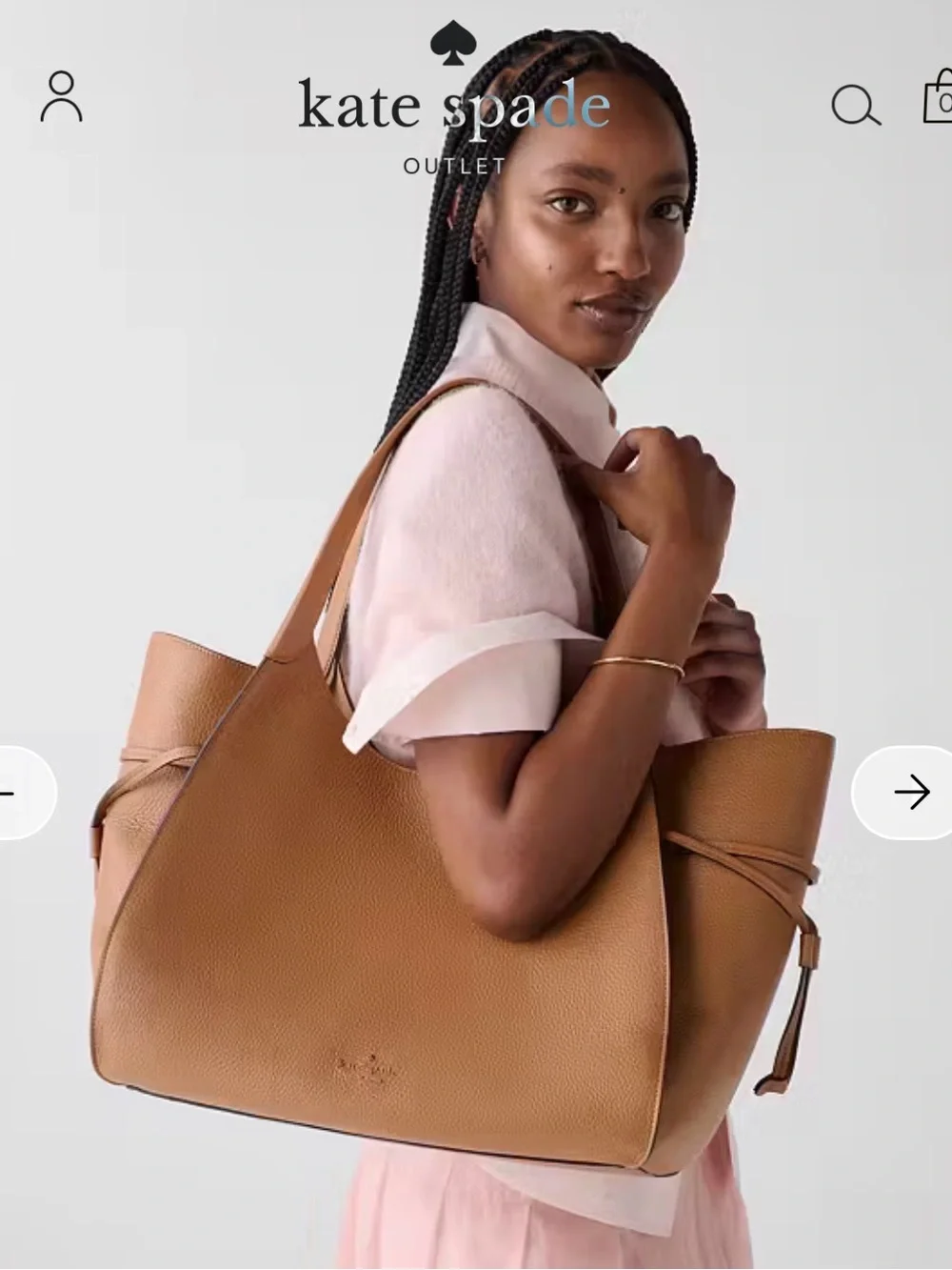 Kate Spade Stash Large Carryall Bag in Cognac